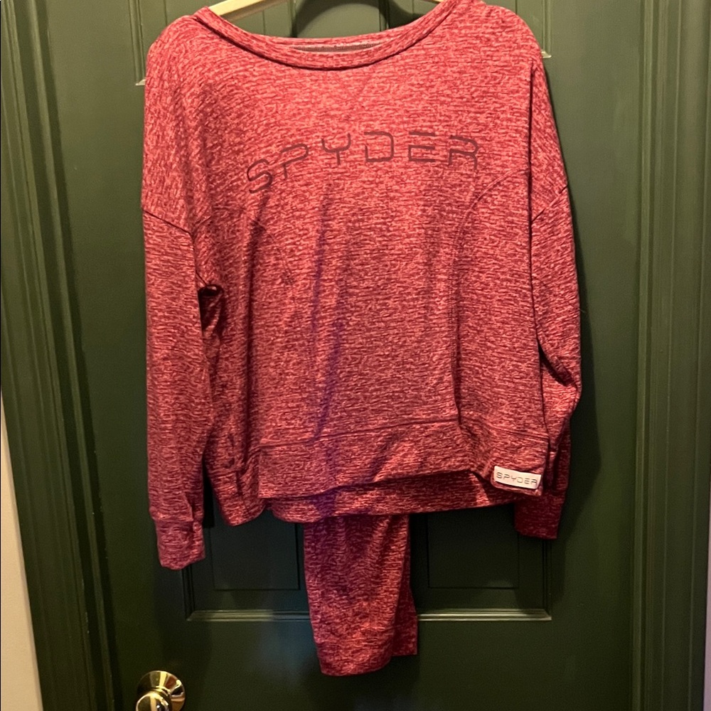 Spyder juniors Maroon Pajama Set